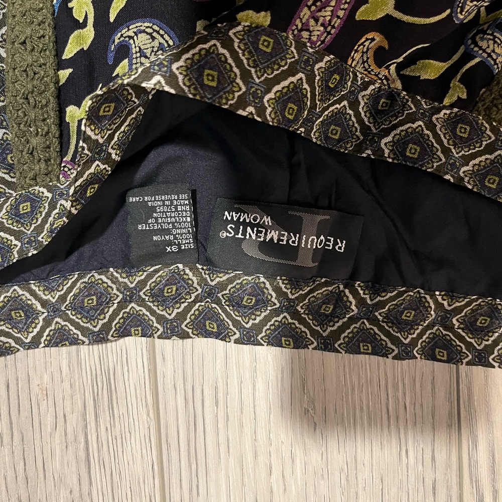 Requirements Black And Olive Patchwork Mini Skirt - image 4